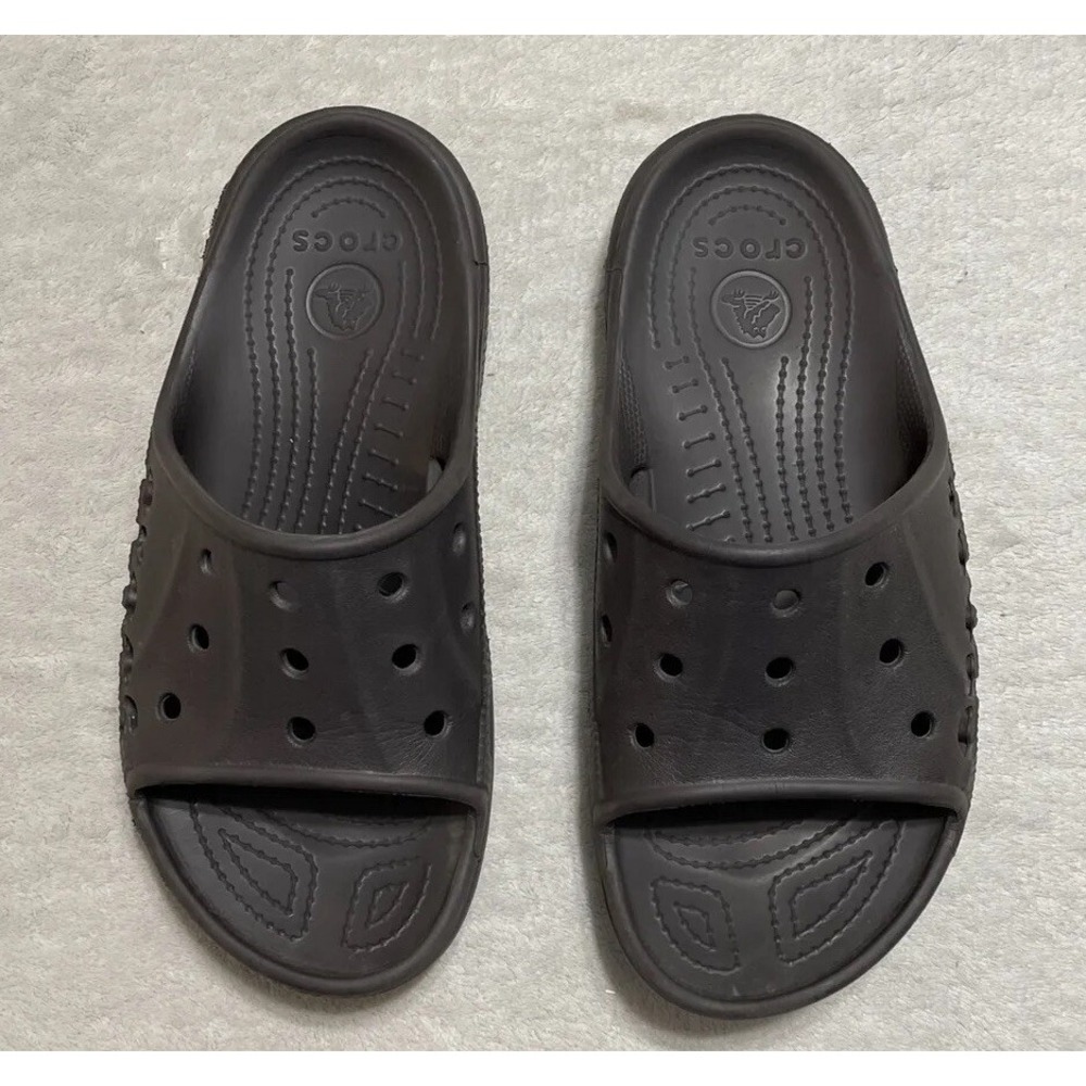 Crocks Baya II Sandals Men's 8 Women's 10 Brown Slip On Slides